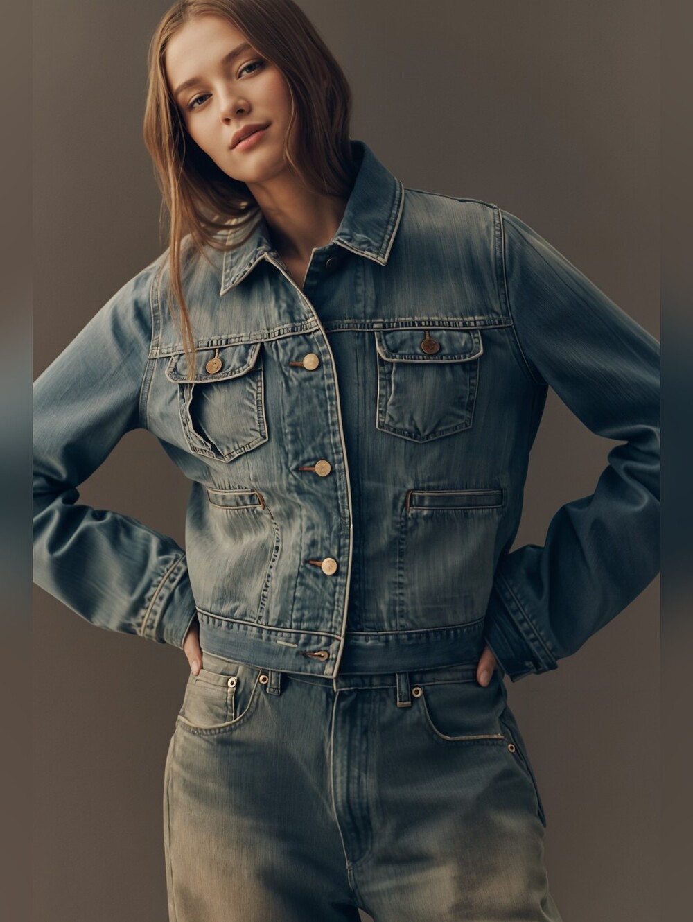 Vintage Abercrombie & Fitch Denim Jacket in Faded Blue - Classic Trucker Style